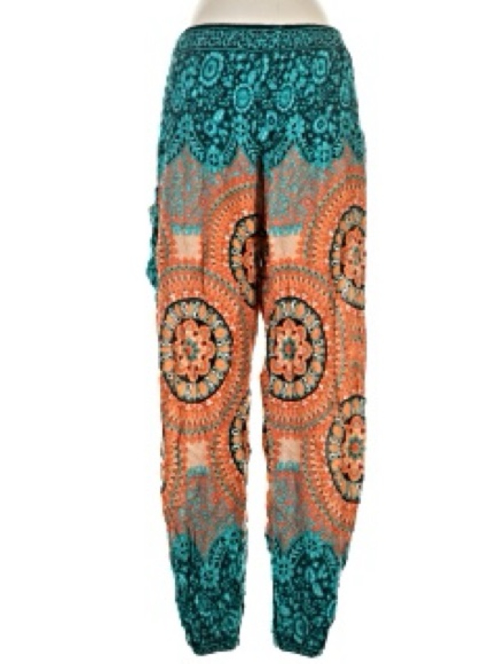 Earthbound Trading Co High Smocked Waist Pants With Elastic Ankles Size Large
